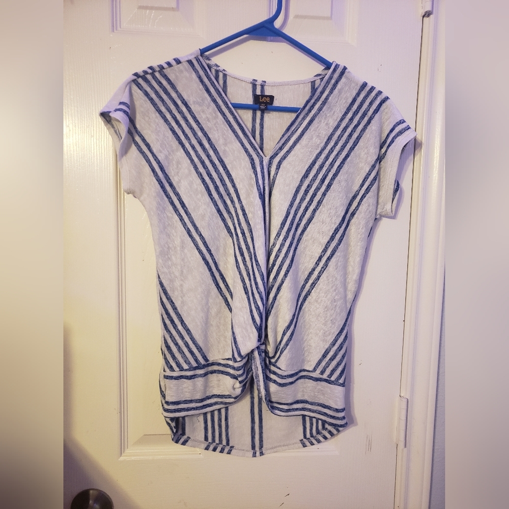 Lee, extra small, blue strip blouse